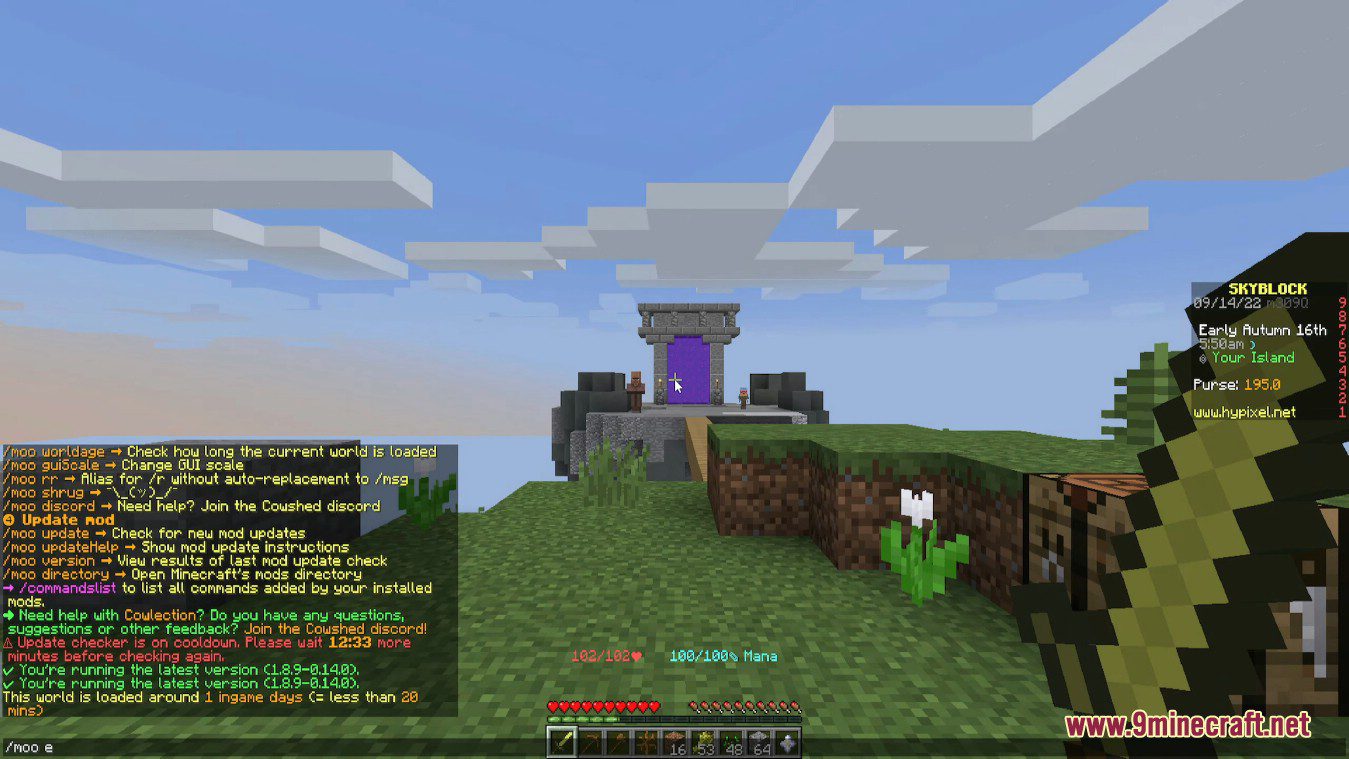 Cowlection Mod (1.8.9) Collection of Useful Things for Hypixel Skyblock