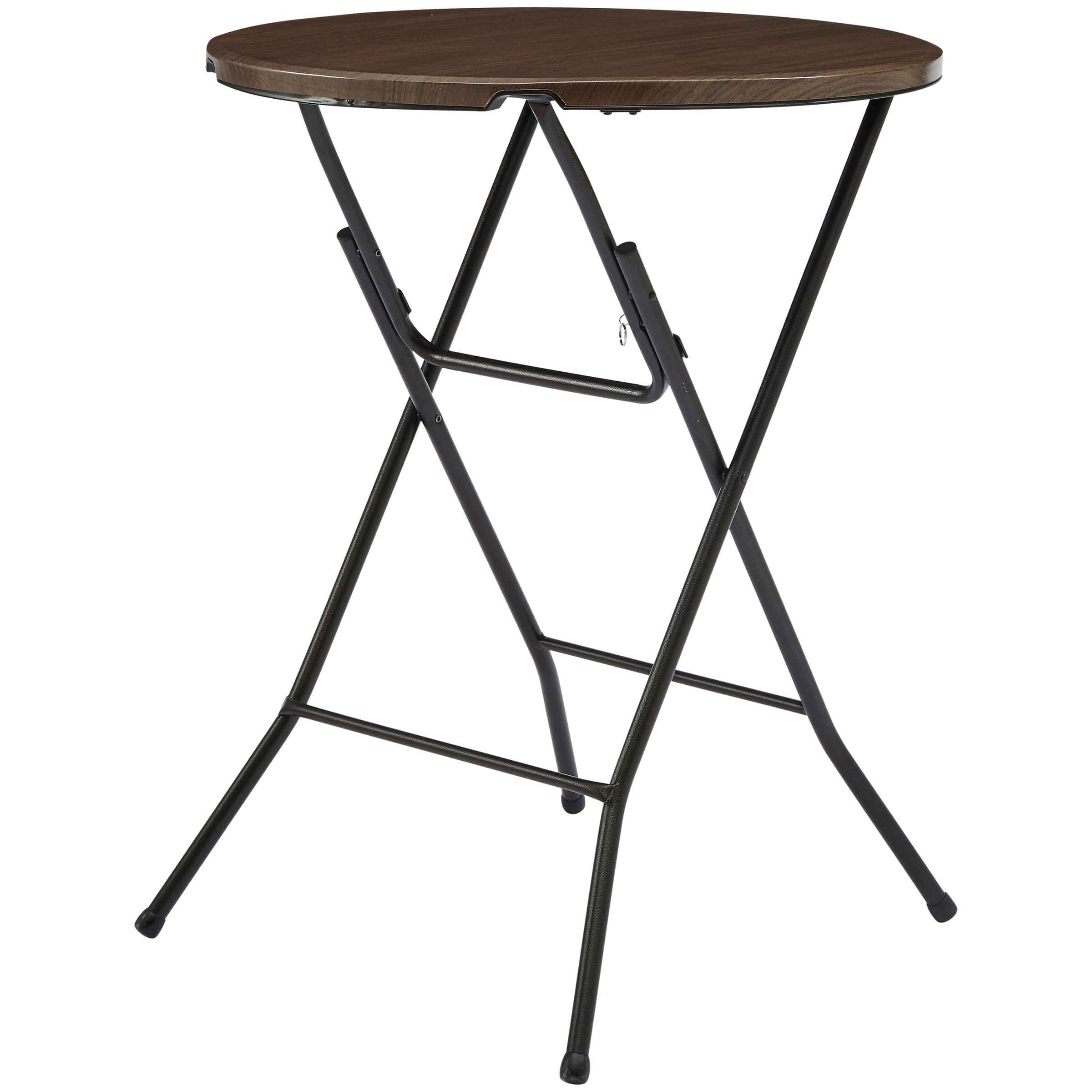 31″ Round High Top Table (40″ Height), Plastic Folding w/Laminated Top