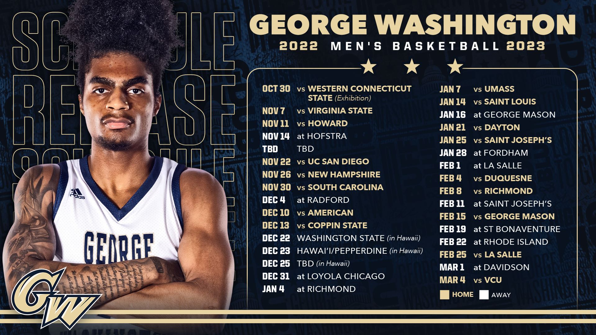 GW Men's Basketball Schedule Breakdown