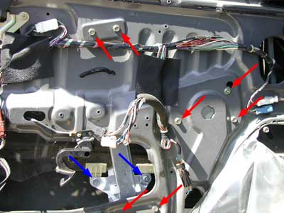 Replacing a cable power window regulator in a Nissan Maxima, page 2