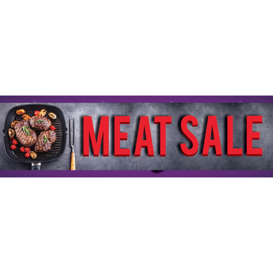 MEAT SALE BANNER 3′ X 12′ A2 Direct