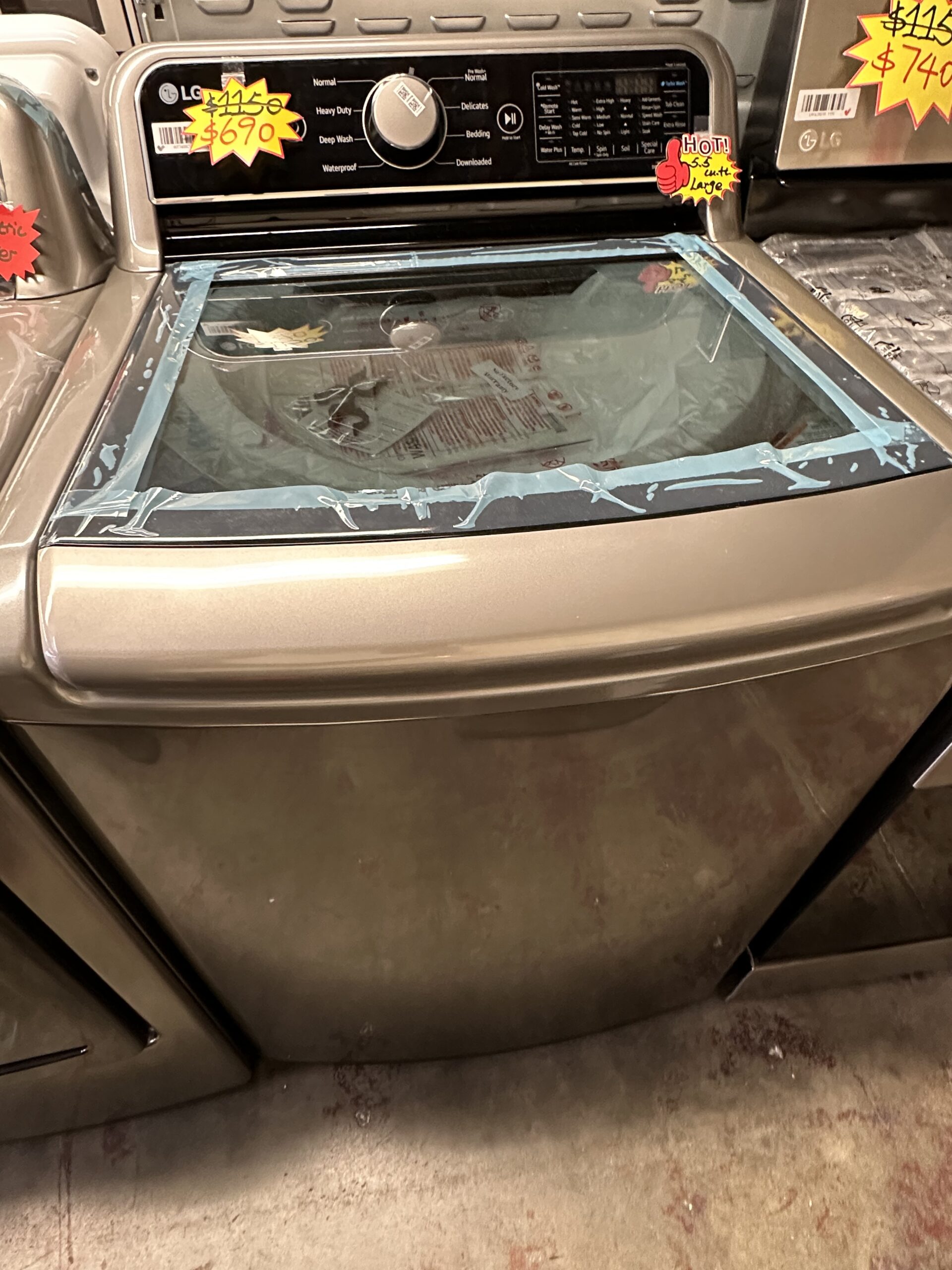 LG 5.5 cu.ft Smart Top Load Washer with Impeller in Graphite Steel Appliances 4 Less Ventura