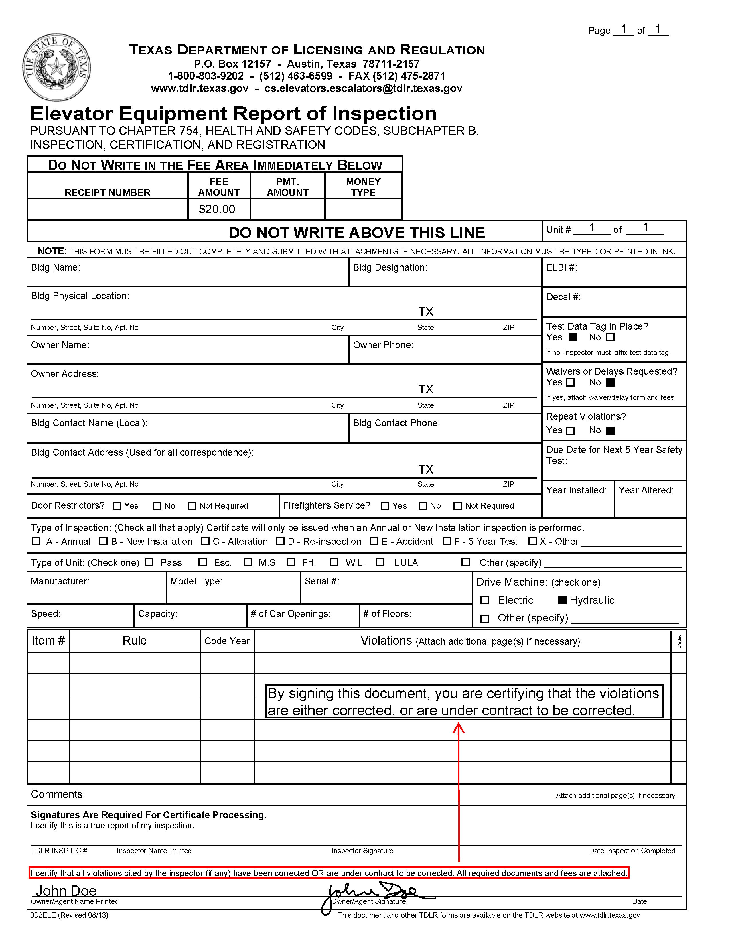 Services AAA Elevator Inspections