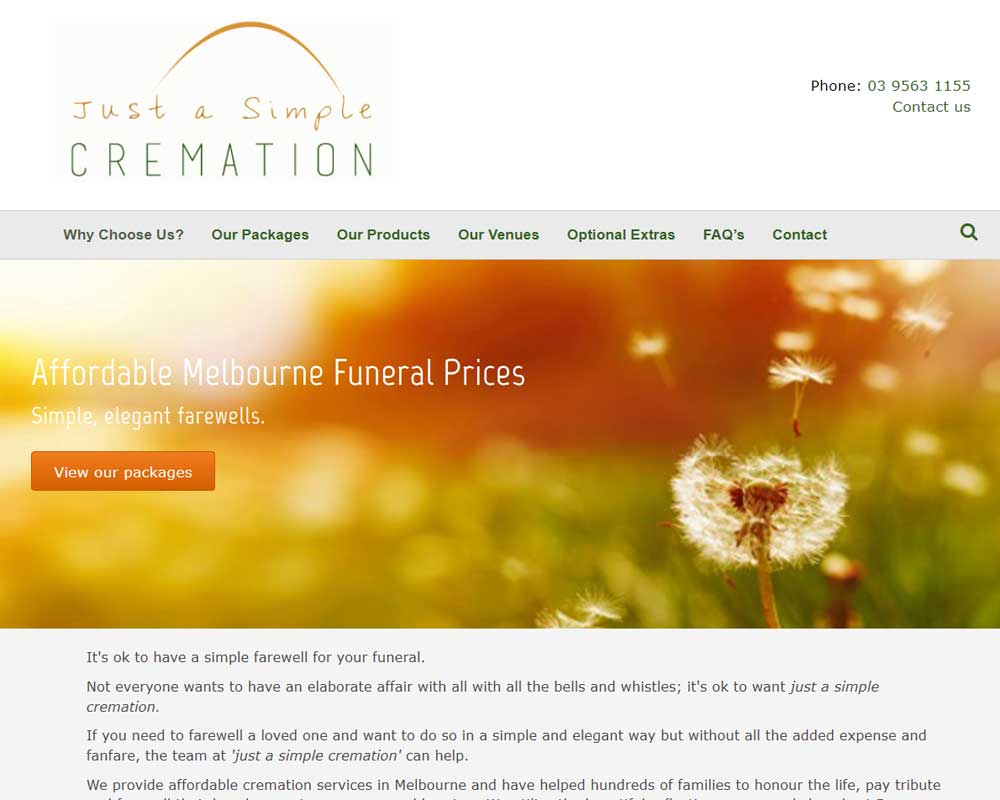 justasimplecremation AAA Web Design