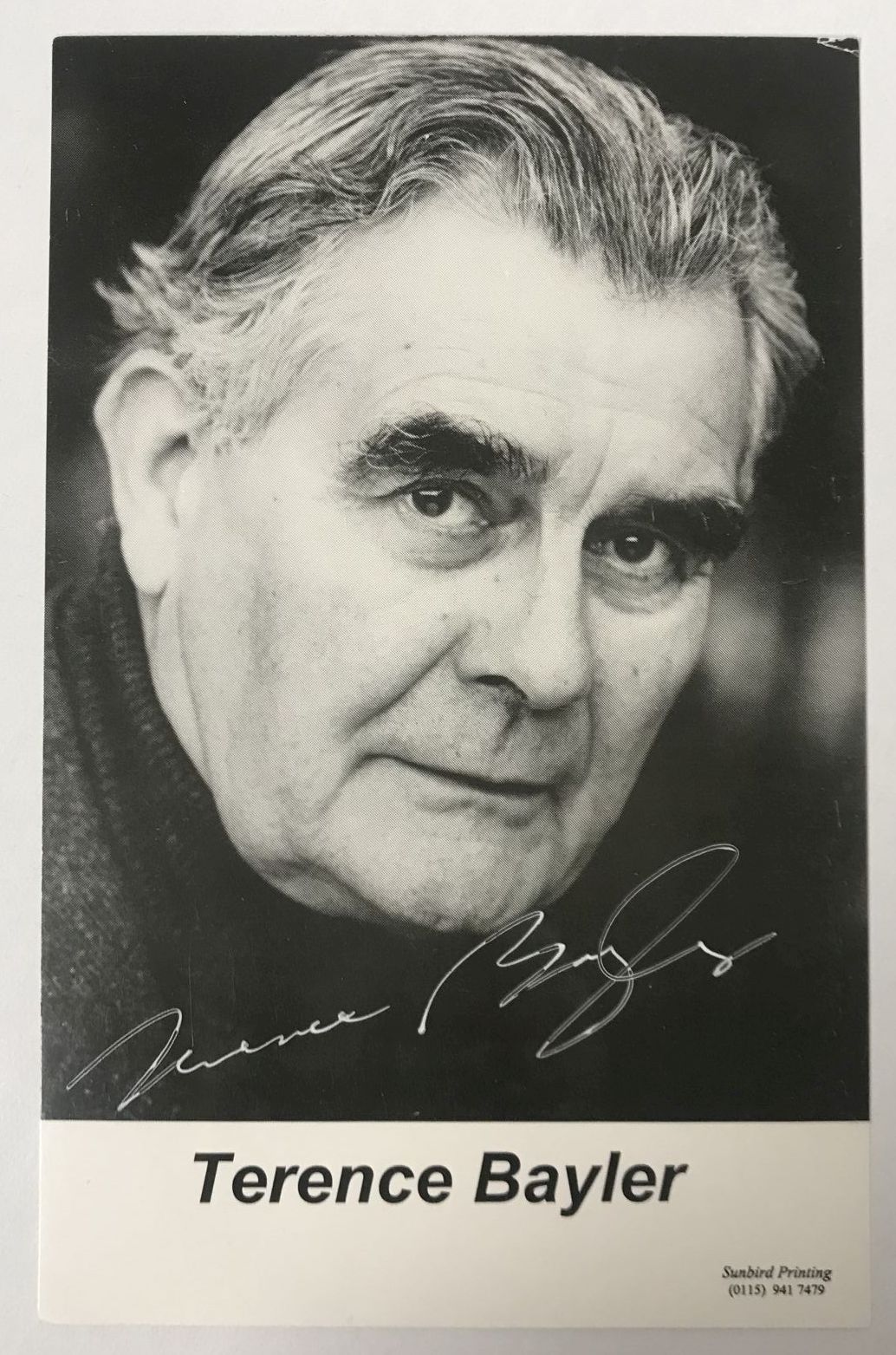 Terence Bayler (d. 2006) Autographed Vintage 4x6 Photo AACS Autographs