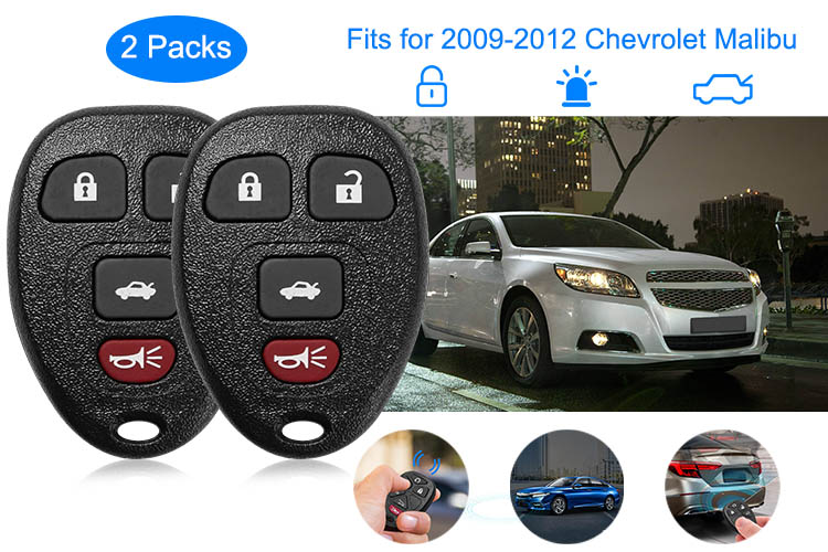 2 Keyless Entry Remote Car Key Fob Case For 20092012 Chevrolet Malibu