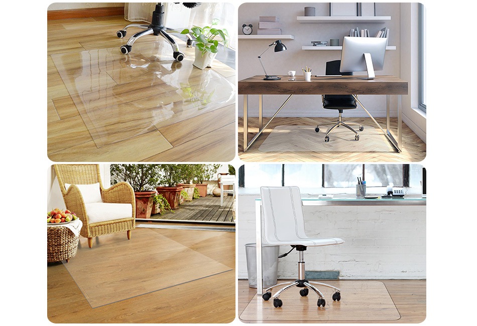 Computer Desk Chair Mat PVC Protector For Hardwood Floor