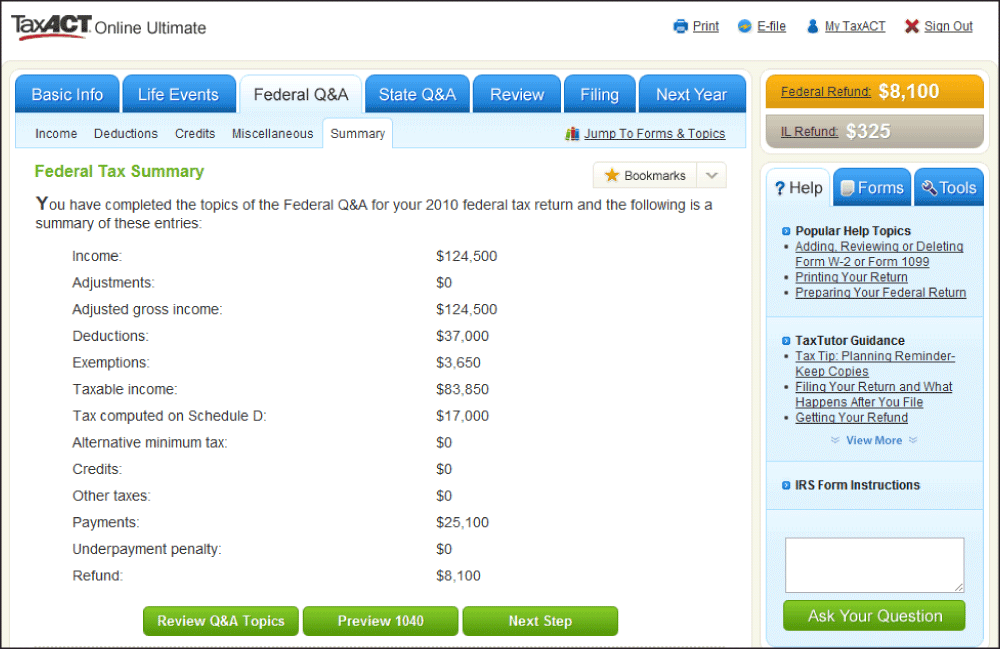 Tax Preparation Services