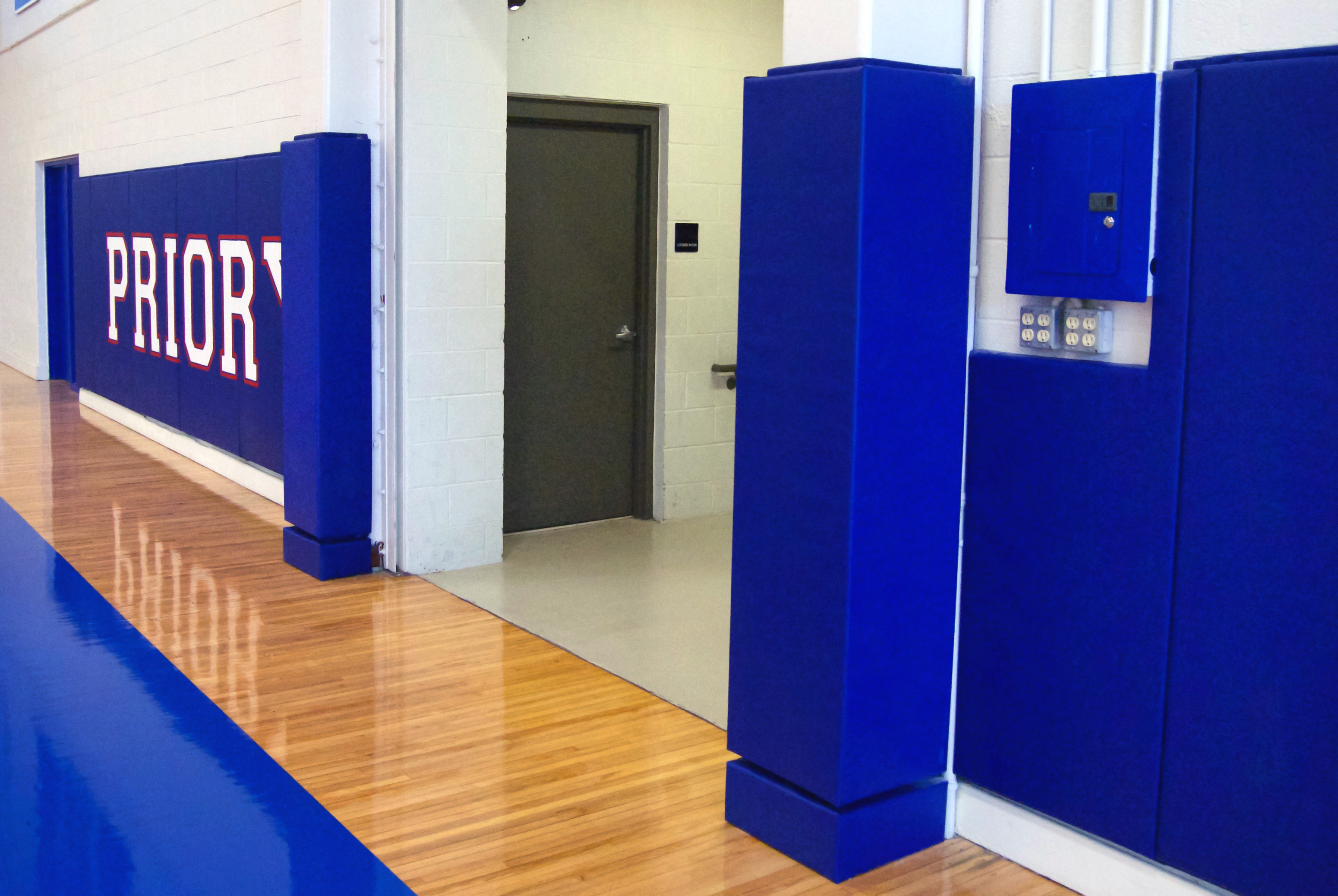 Custom Column Gym Wall Pads Corner Gym Wall Pads AALCO Manufacturing