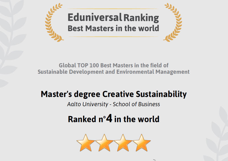 Master's Programme in Creative Sustainability MSc in Economics and