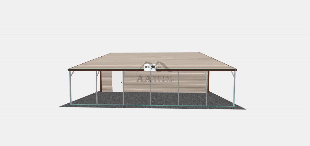 30x30 Boxed Eave Garage With Leanto Strong, Durable Garages With Endless Potential Uses
