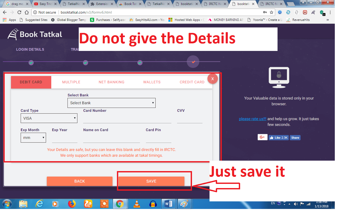 How to book Irctc Tatkal ticket within 1 minutes PC, Smart phone and
