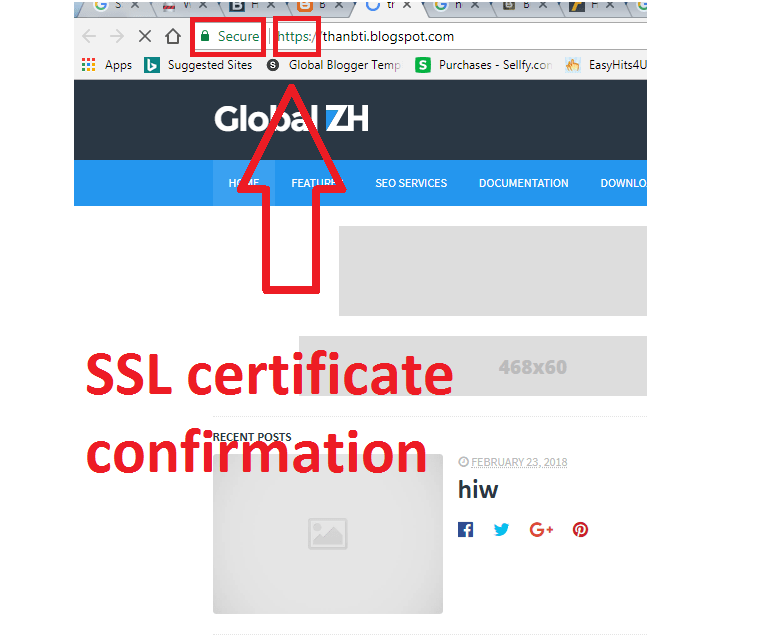 How to enable SSL for blogger website Android App