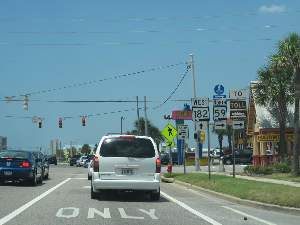 State Route 182 West AARoads Alabama