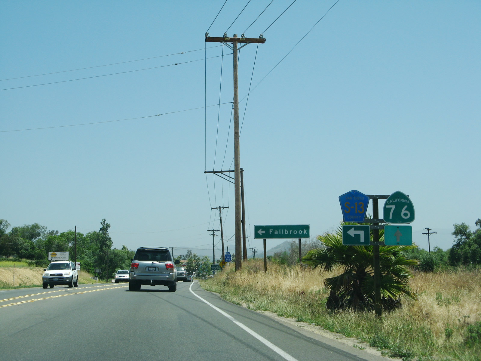 State Route 76 East Oceanside to Bonsall AARoads California Highways