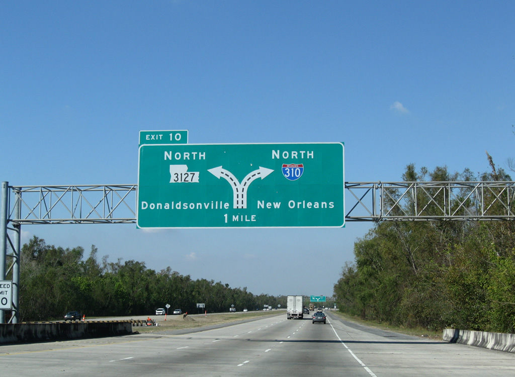 Interstate 310 North AARoads Louisiana