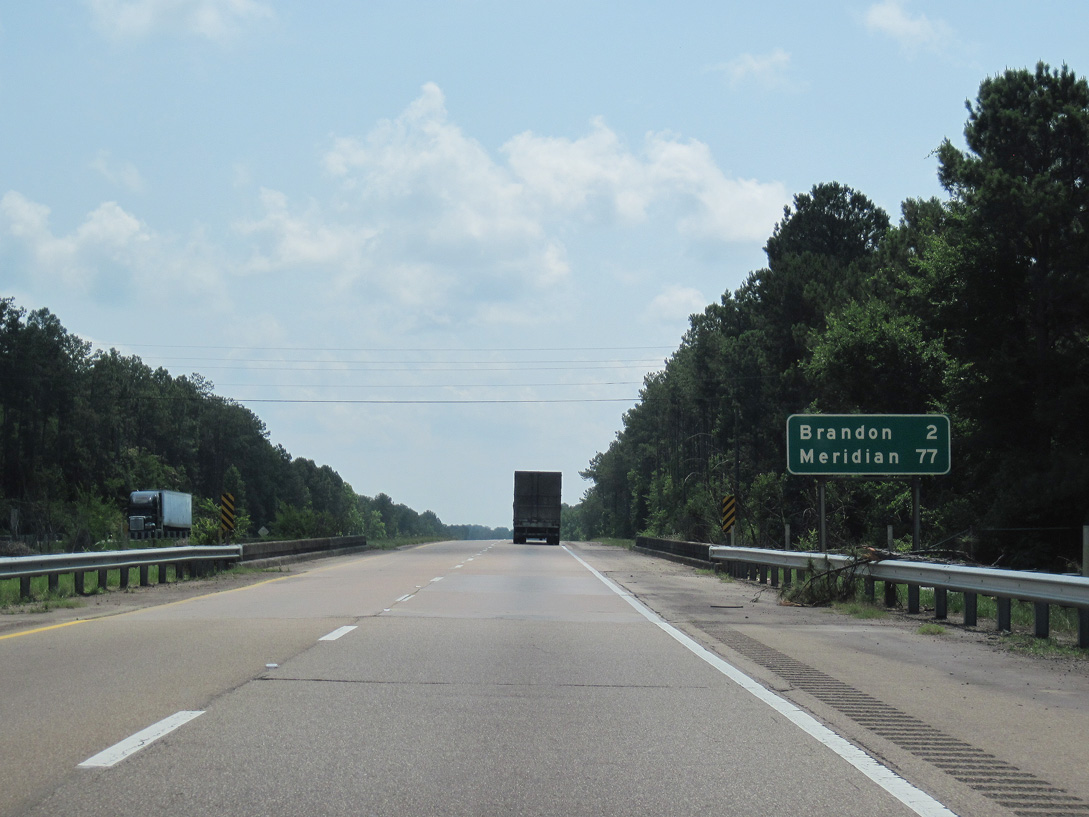 Interstate 20 East Jackson to Pelahatchie AARoads Mississippi