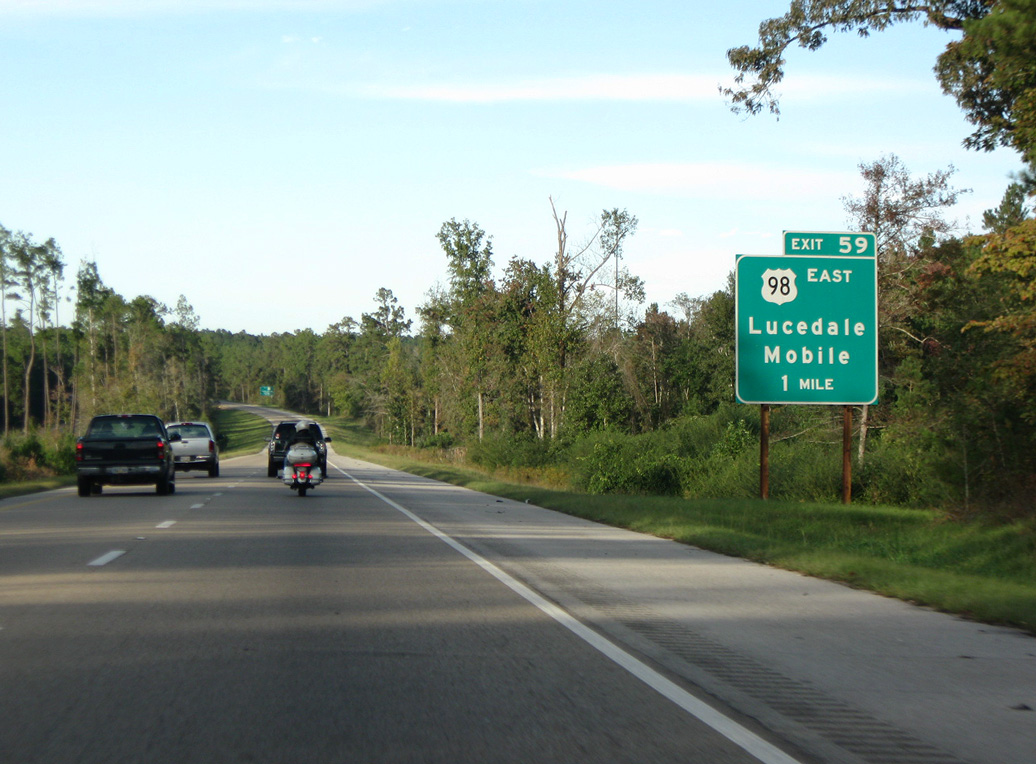 Interstate 59 North Picayune to Hattiesburg AARoads Mississippi