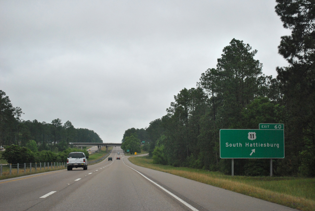Interstate 59 North Hattiesburg to Ellisville AARoads Mississippi