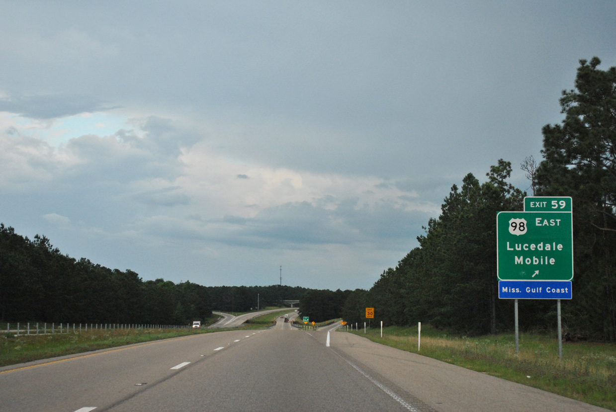 Interstate 59 South Ellisville to Hattiesburg AARoads Mississippi