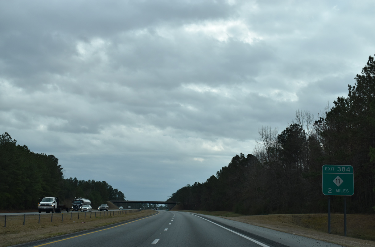 Interstate 40 East Warsaw to Wallace AARoads North Carolina