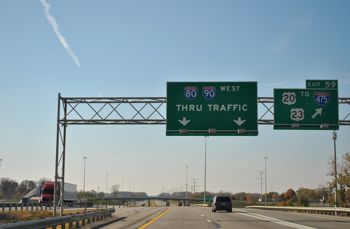 I80/90 Ohio Turnpike West Toledo to Indiana AARoads Ohio