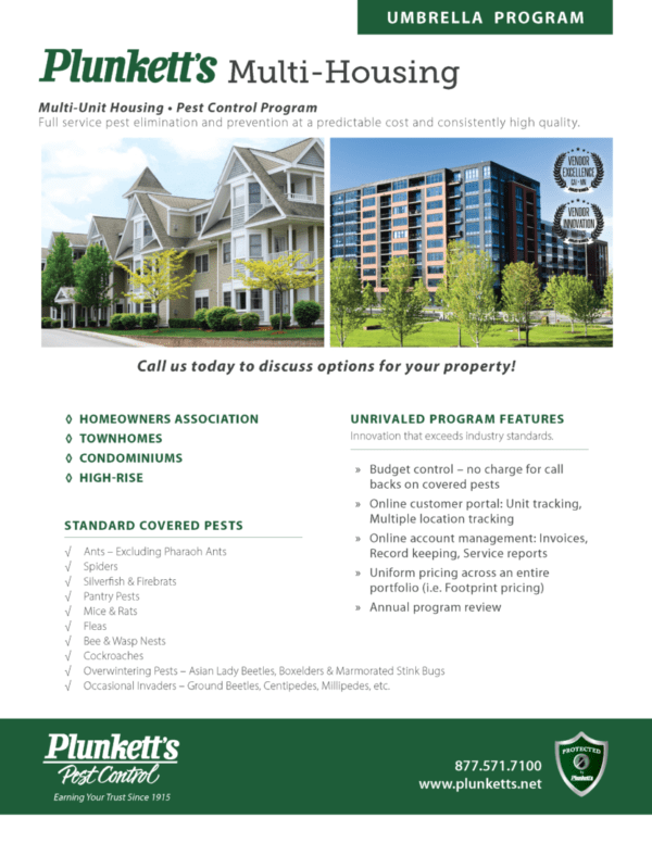 Plunkett's Pest Control Apartment Association of South Central Wisconsin