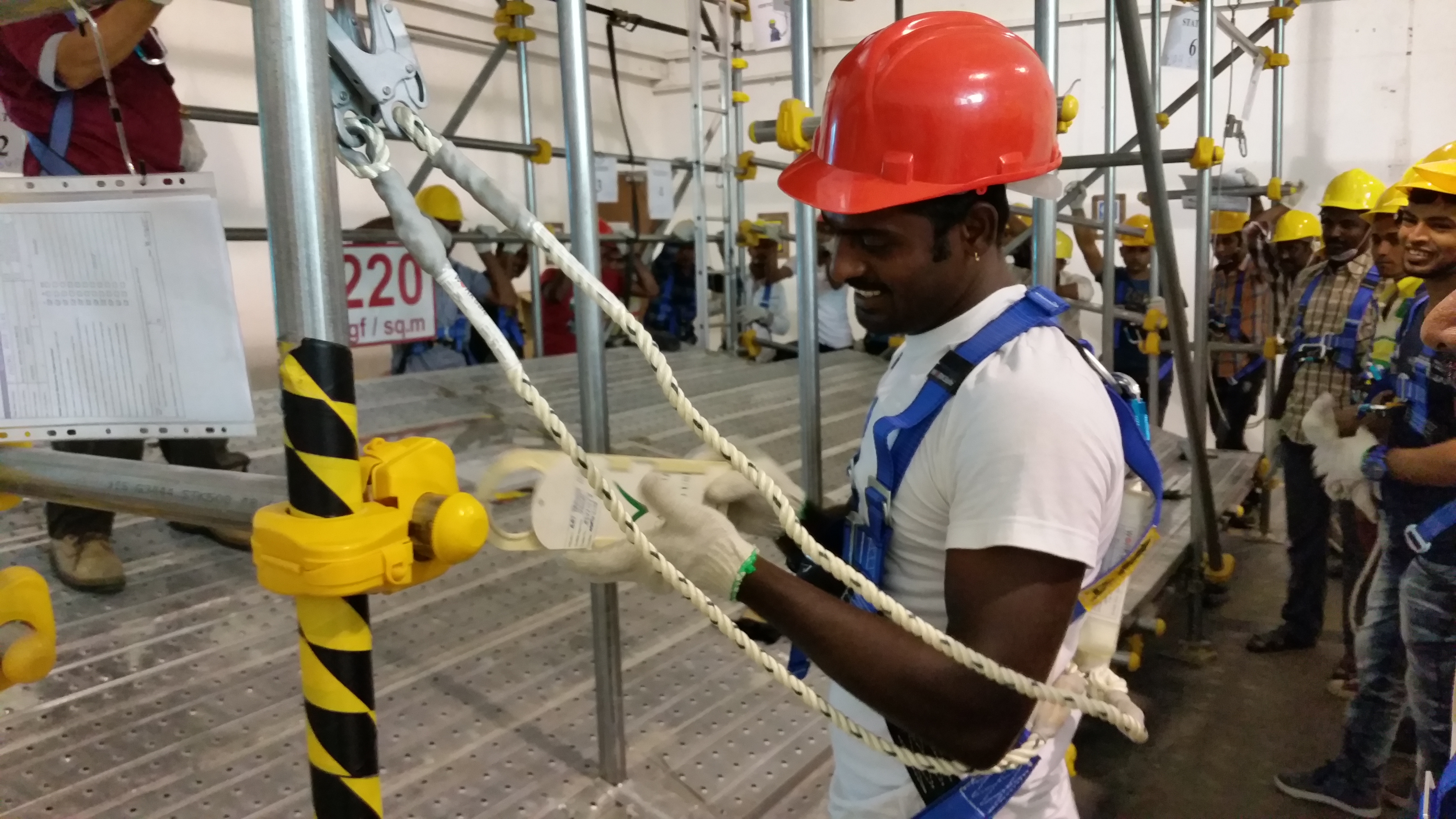 20150405_164940 WAH SUPVR student is checking the Scaffold