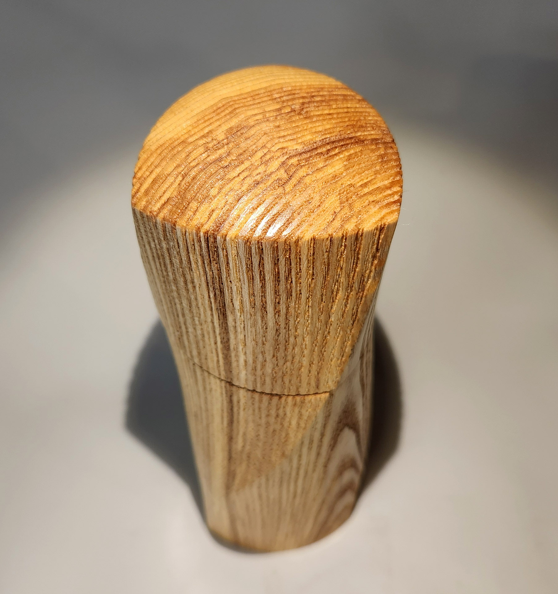 Top View of Twisted Fir Peppermill American Association of Woodturners