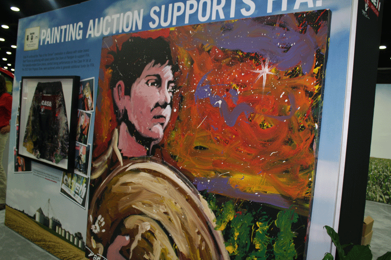 CASE IH & PAINTJAM Painter Dan Dunn! On stage at FFA! A Backpack
