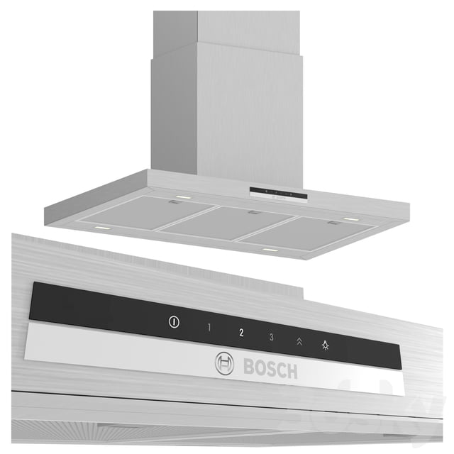 Buy Bosch Builtin Serie 4, 90cm Island Chimney Hood, Stainless Steel DIB97IM50M Range Hoods