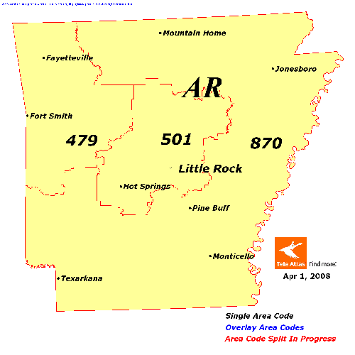 951 Area Code Map 