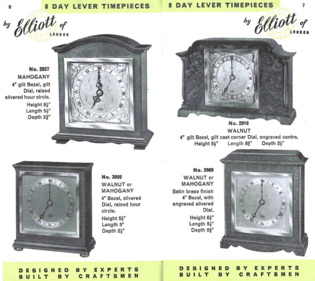 Elliott Clock Catalogue 1974
