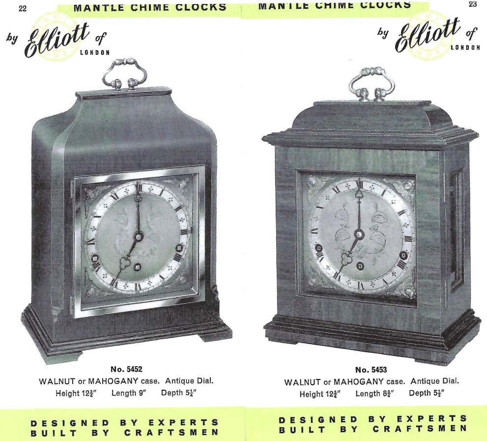 Elliott Clock Catalogue 1974