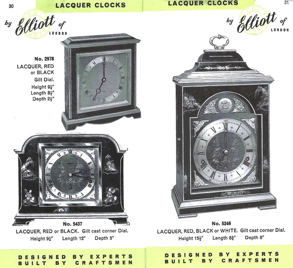 Elliott Clock Catalogue 1974