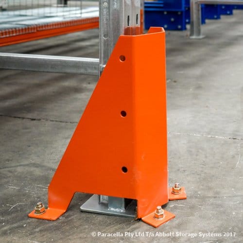Warehouse Safety Powder Coated Pallet Rack Column Guard & 4 Bolts