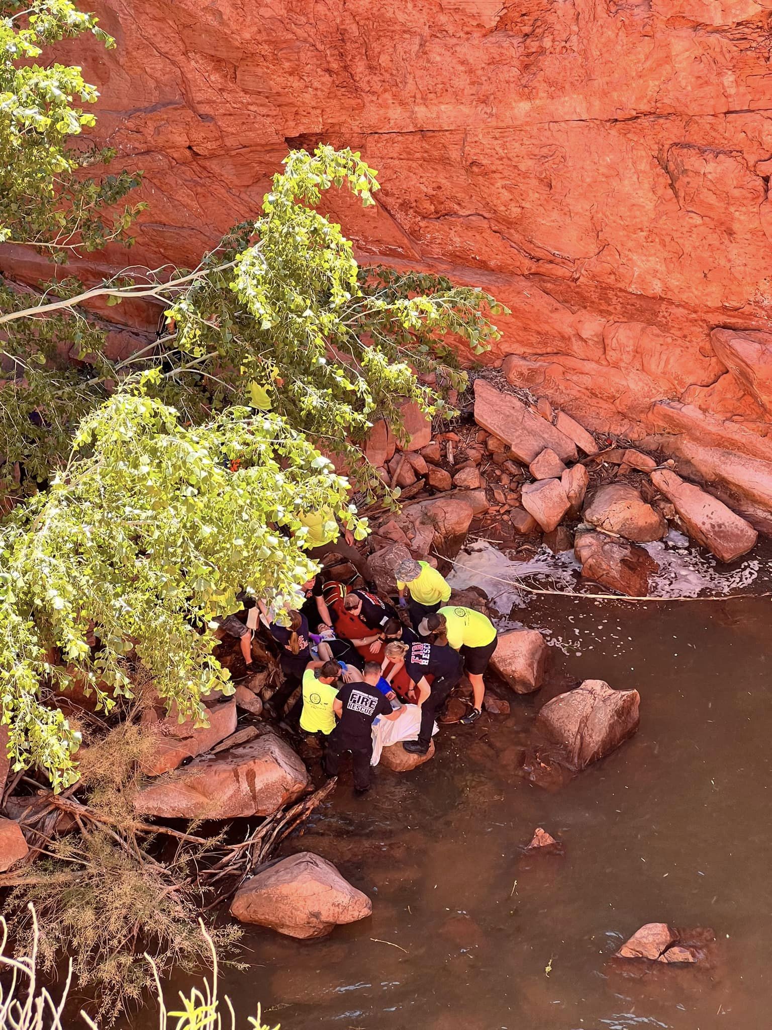 RESCUES Man accidentally falls 40 feet from cliff, woman injured in