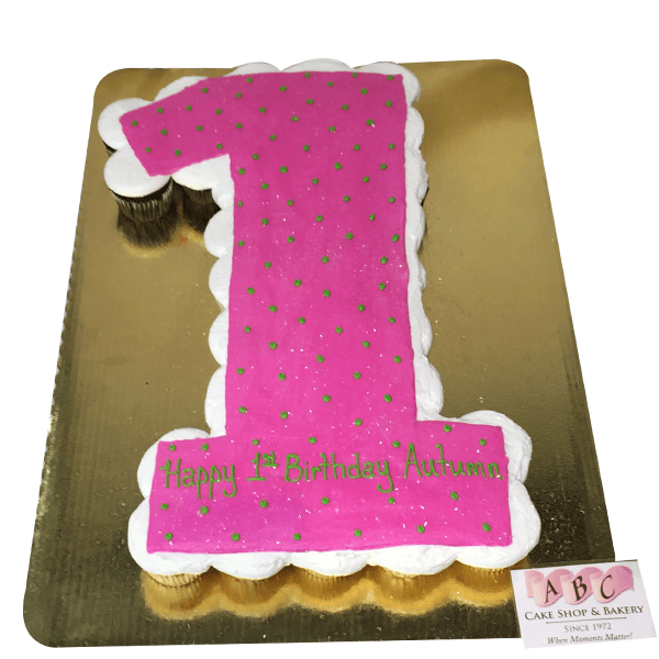 (2219) 1st Birthday Cupcake Cake ABC Cake Shop & Bakery
