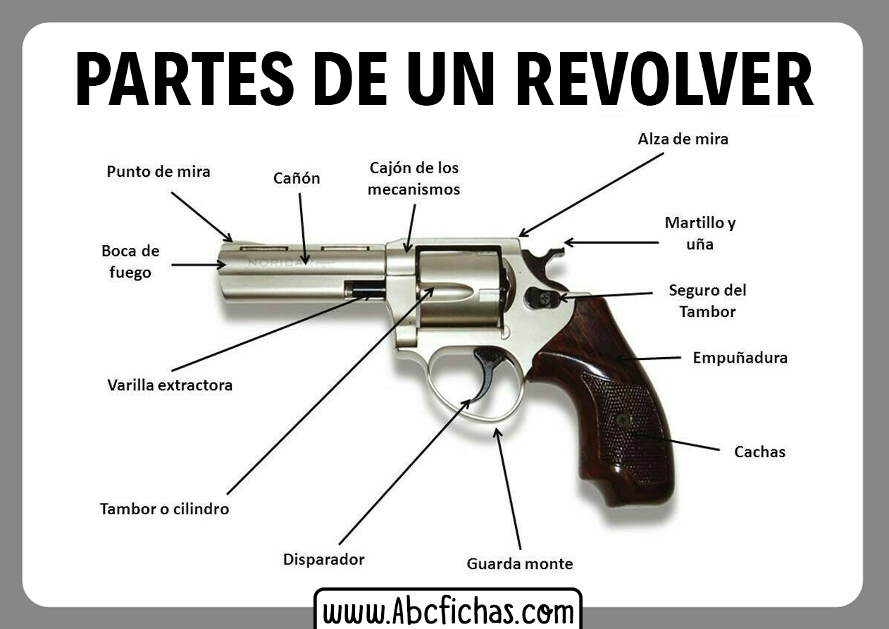 Partes de una Pistola y Revolver Como funciona una Pistola