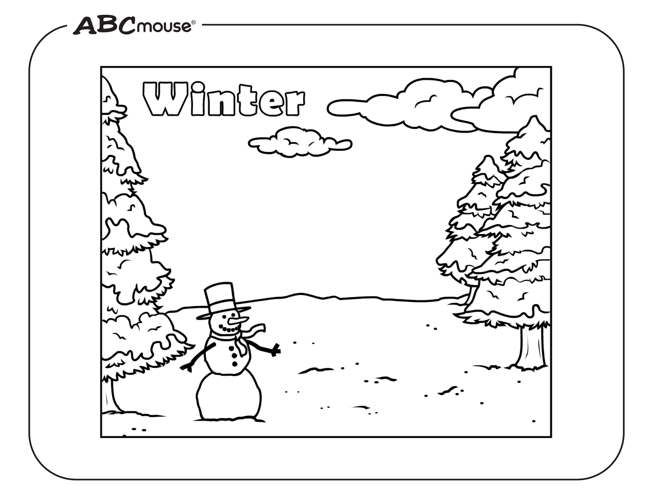 Free Snowman Coloring Pages ABCmouse