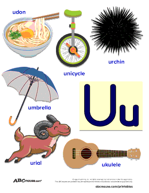 Words that Start With the Letter U for Kids | ABCmouse
