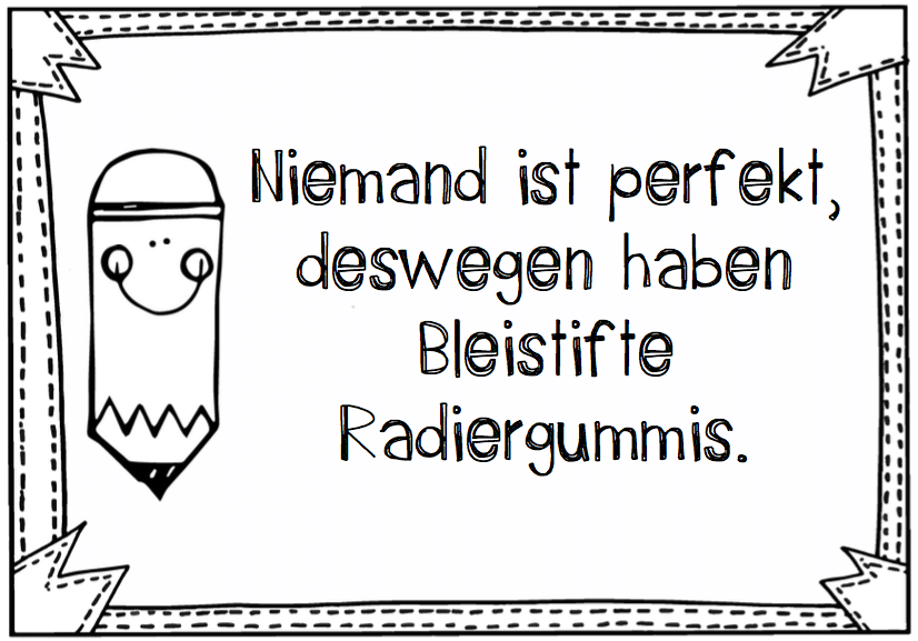 Niemand ist perfekt…