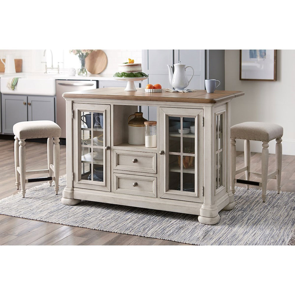 KLAUSSNER Trisha Yearwood 3pc Island Pkg with (x2)upholstered bar