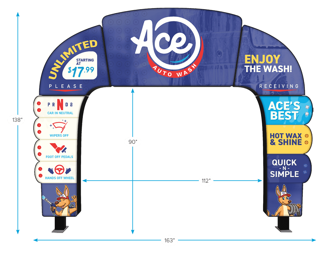 Entry Arch Car Wash Equipment ABC Wash Systems