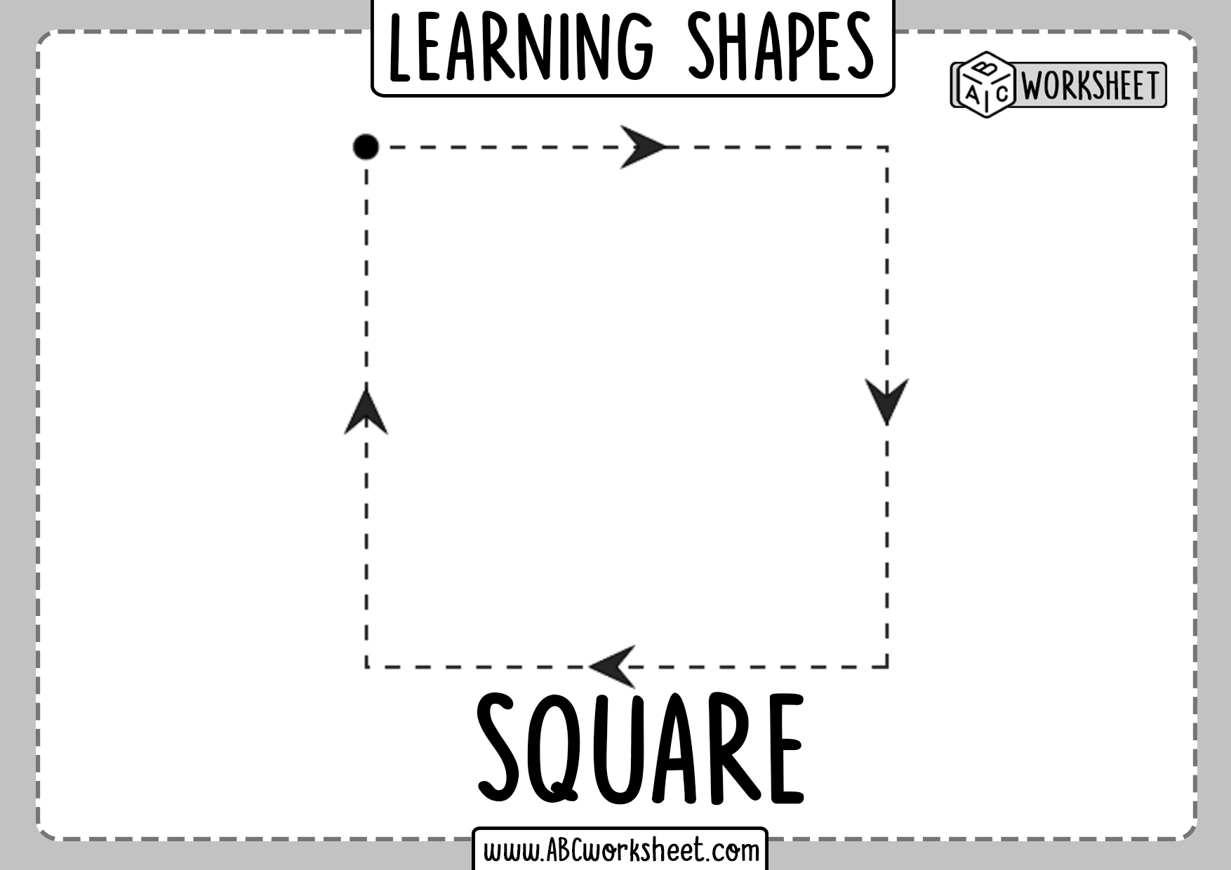 Learning Shapes Worksheets - Learning and Tracing Shapes Worksheets | Geometry