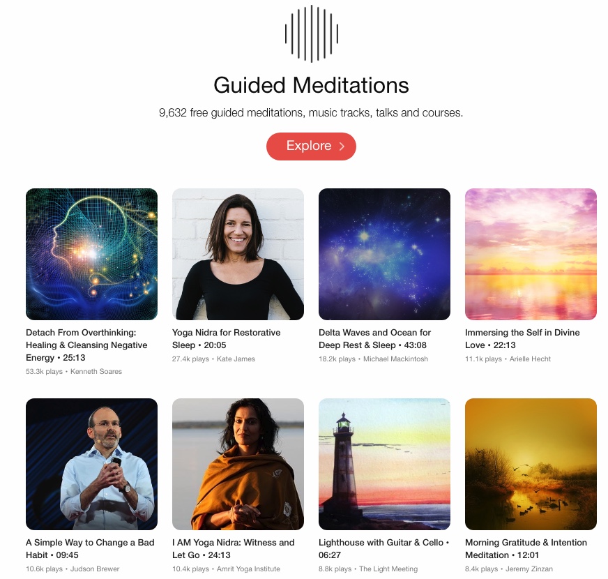 The best app for trying different types of meditation Insight Timer