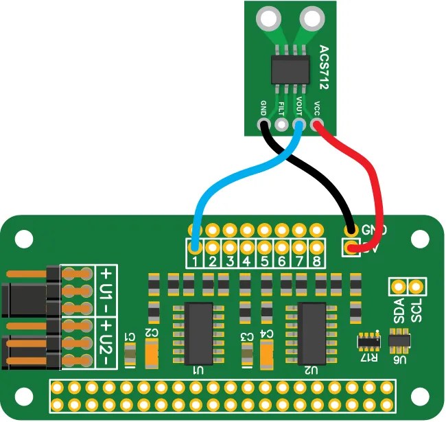 ADC Pi with ACS712 30 Amp current sensor on Raspberry Pi