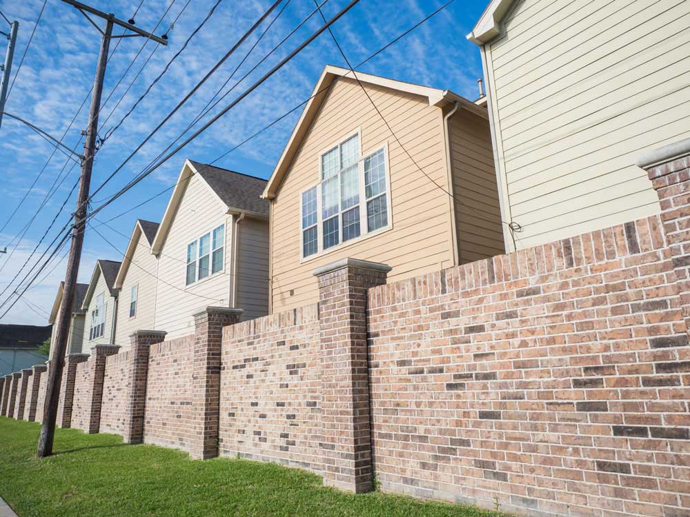 Stone Fencing Houston Brick Fence Installer Aber Fence