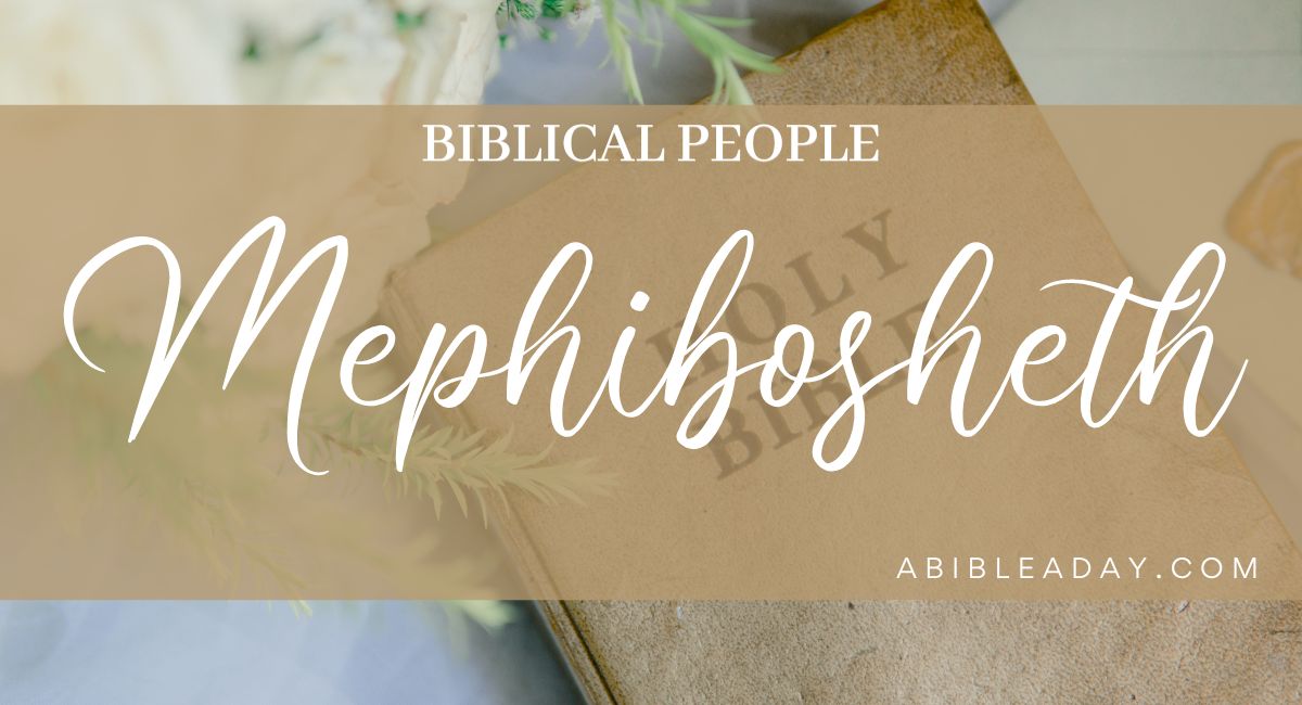 Biblical People Mephibosheth A Bible A Day