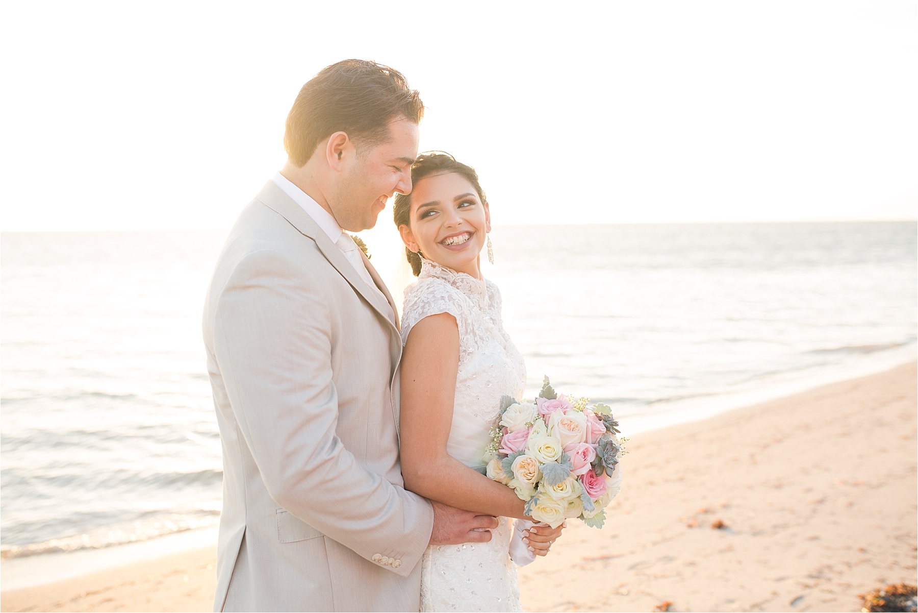 Romantic Beach Wedding Portraits